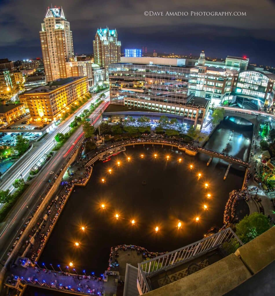 providence waterfire drone footage