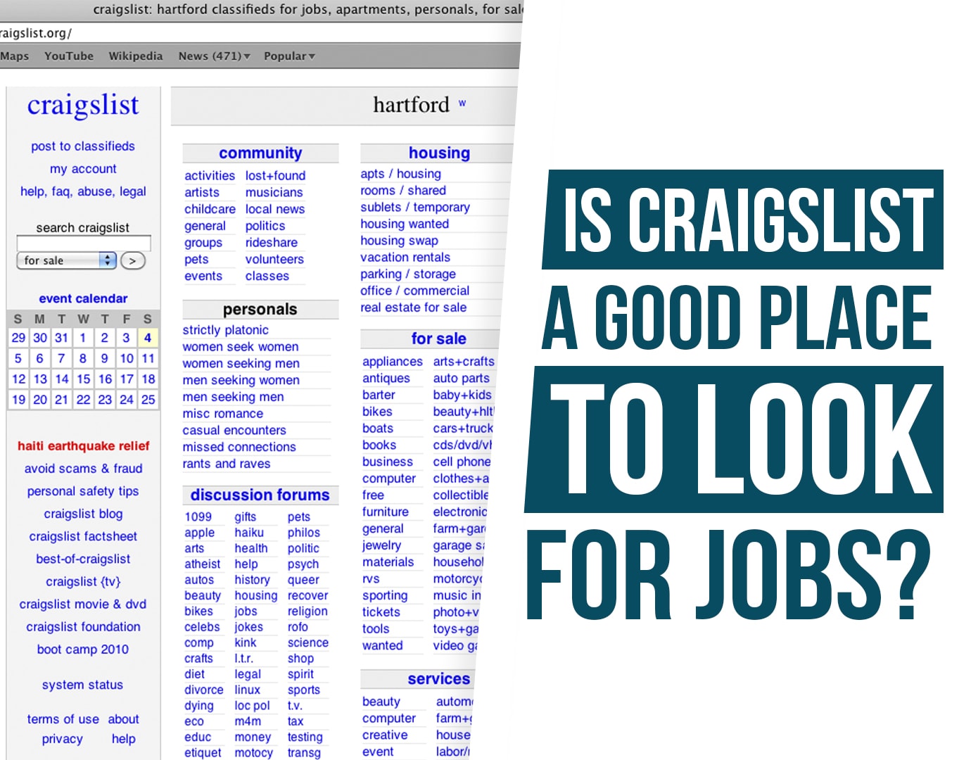 Is craigslist a good place to look for jobs