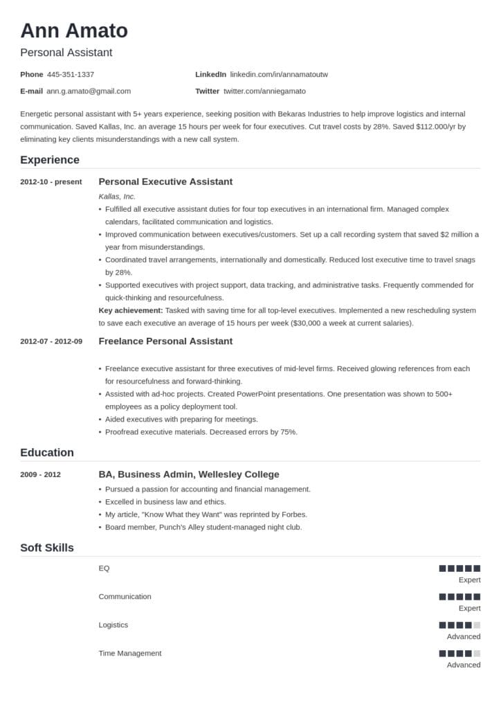 Resume Soft Skills