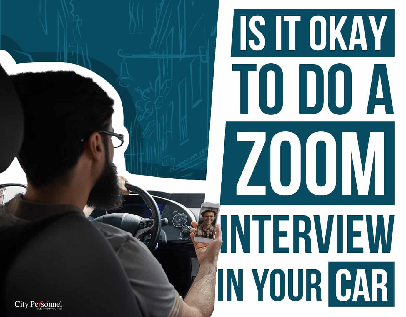 zoom interview in car
