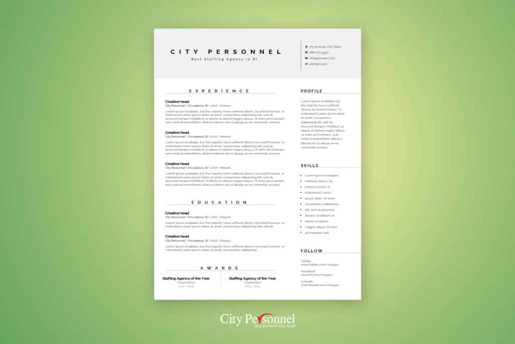 Free Resume Template Three