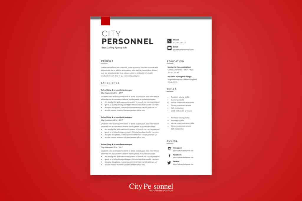 Free Resume Template Four