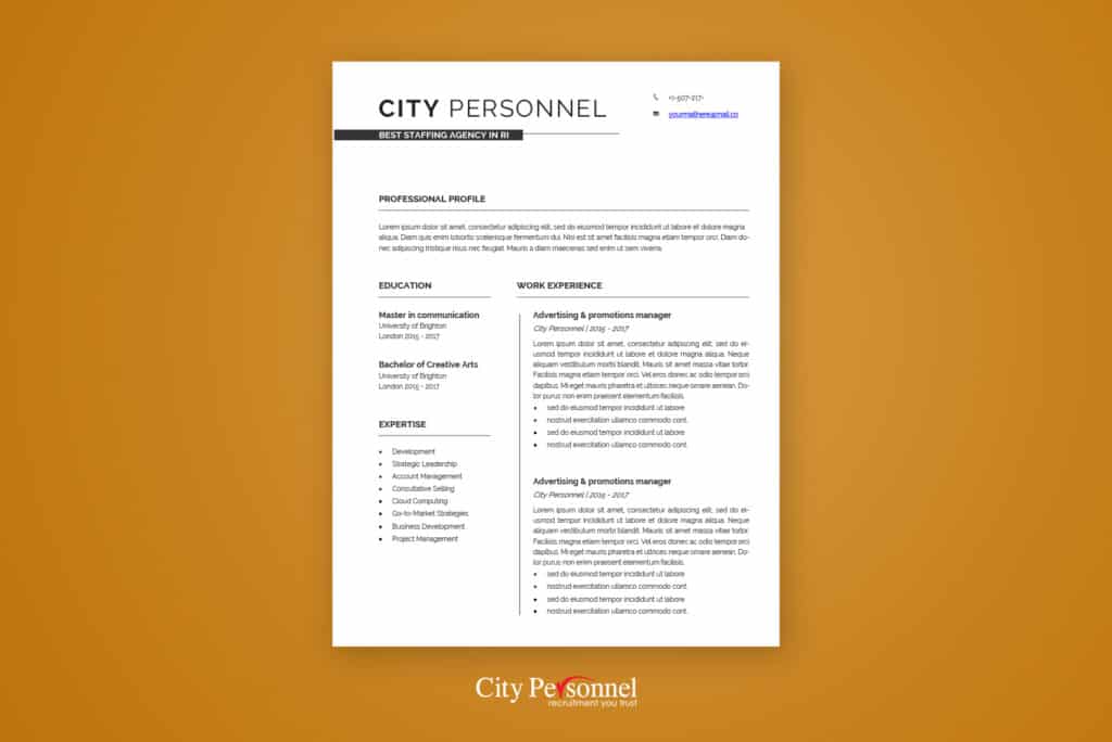 Free Resume Template Five