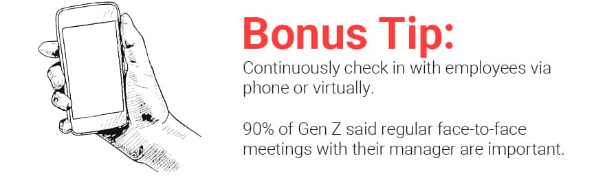 bonus tip about face to face meeting with managers