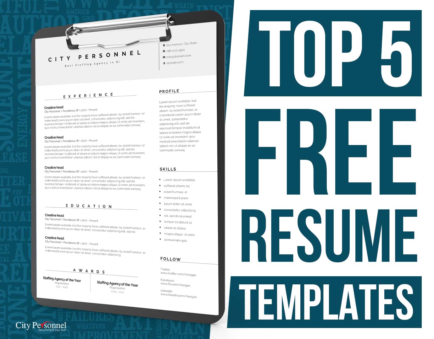top 5 free resume templates 2021