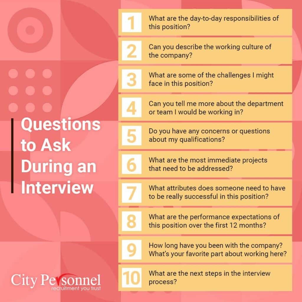 questions to ask in a job interview