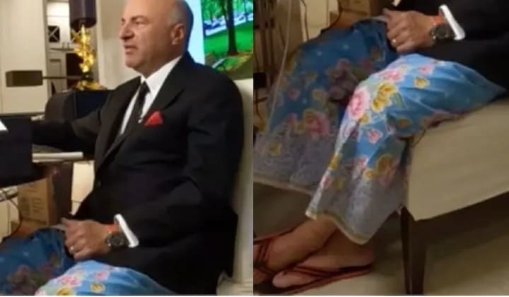 Shark Tank's O'Leary Wears Blazer And Sarong Batik During Meeting