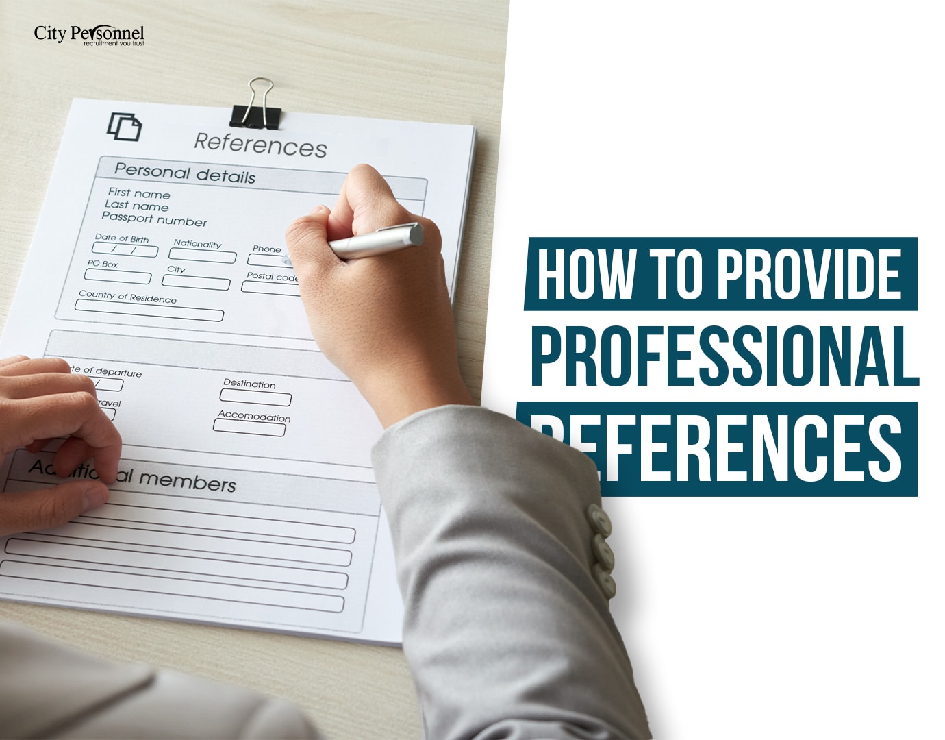 how to provide professional references