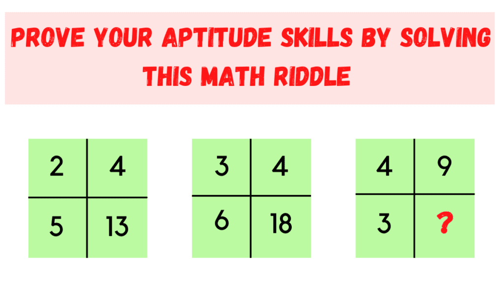 how good are your aptitude skills prove yourself by solving this math riddle