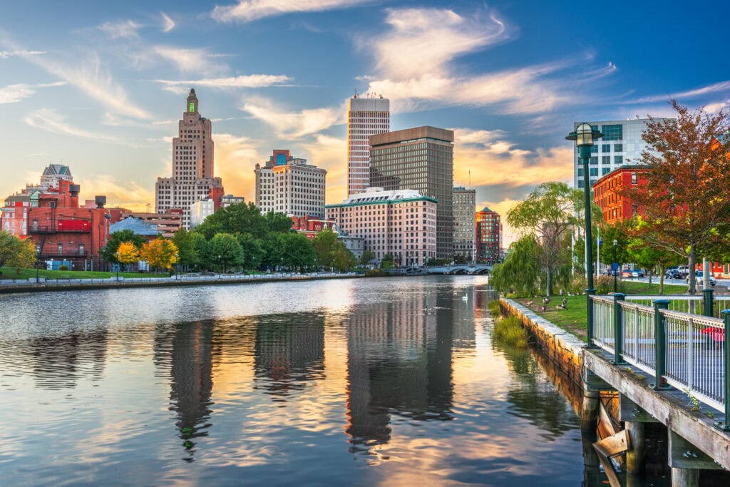 Downtown Providence cityscape showcasing City Personnel, a top-rated Providence staffing agency connecting local talent with businesses.