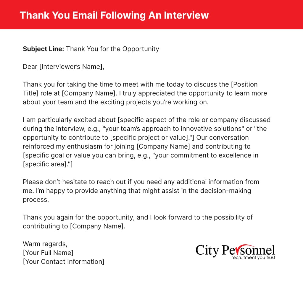 Send The Perfect Thank You Letter Following An Interview